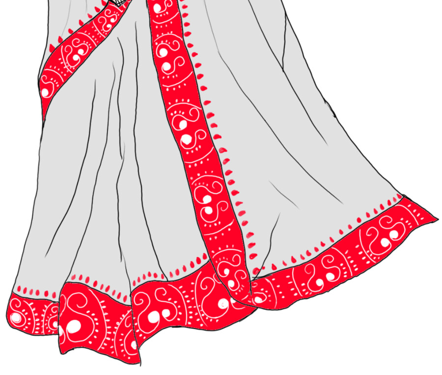 Sari design's bottom part
